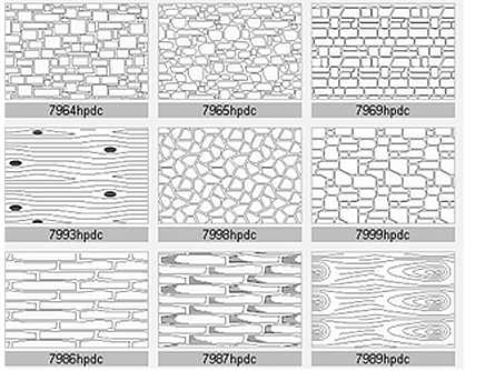 Wood & Stone Hatch - SimpleCAD