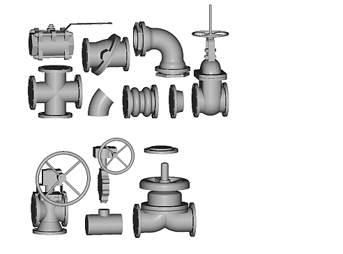 3D piping symbols