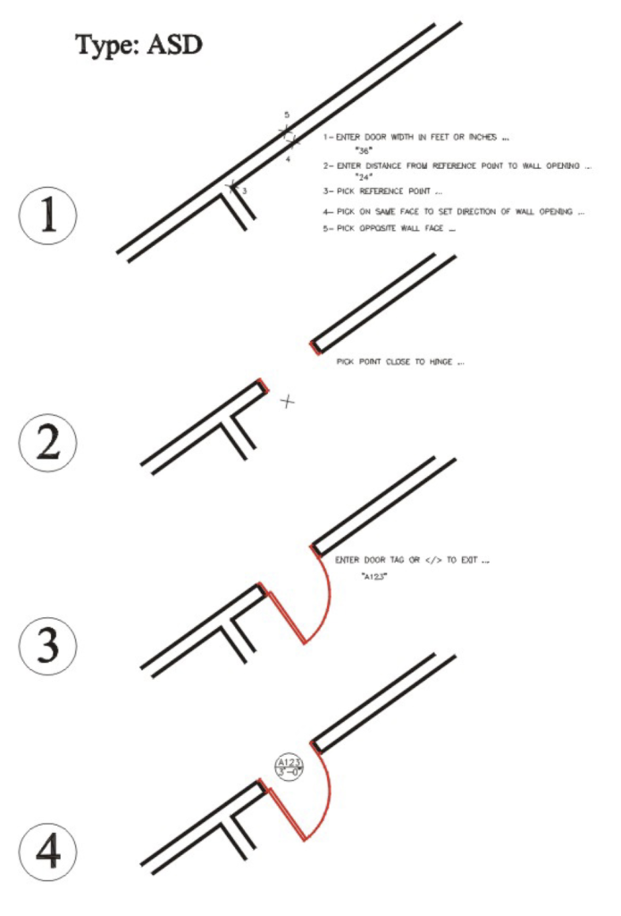 open double door drawing