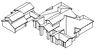 roof model in 3D created by Roof Builder
